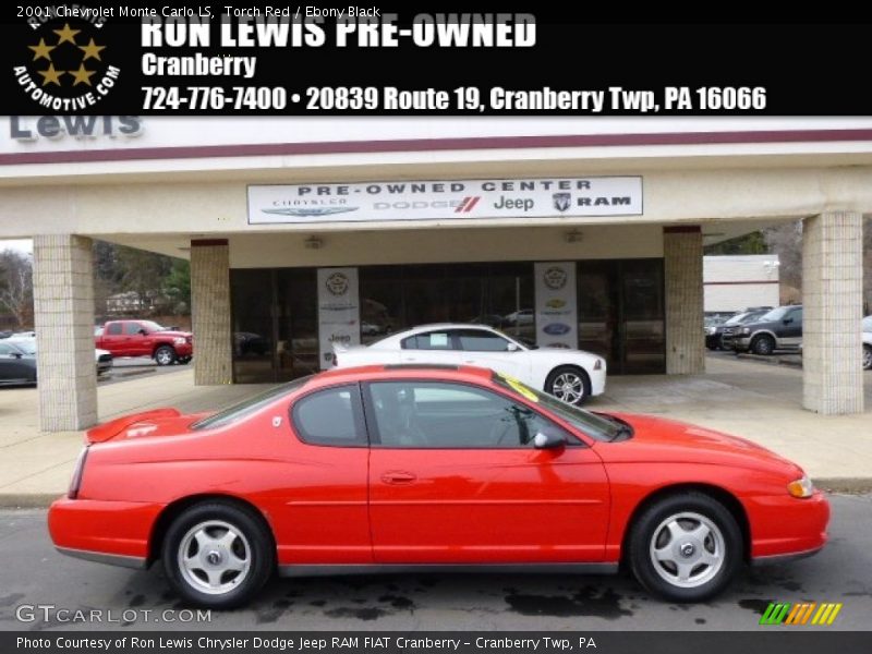 Torch Red / Ebony Black 2001 Chevrolet Monte Carlo LS