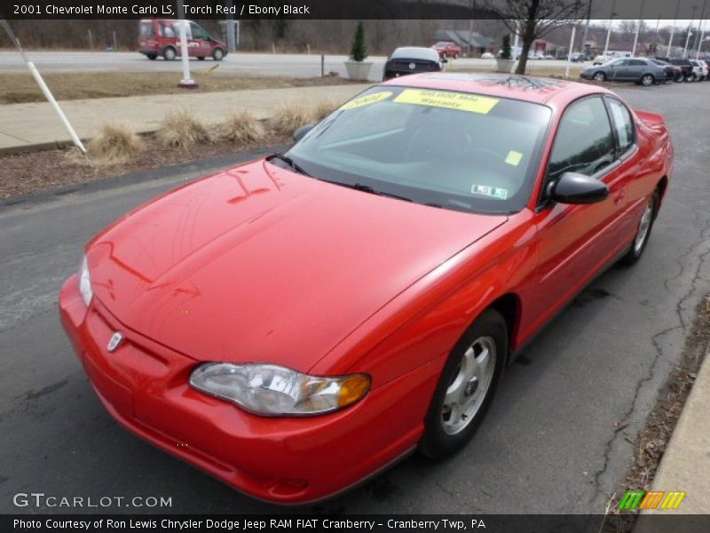 Torch Red / Ebony Black 2001 Chevrolet Monte Carlo LS