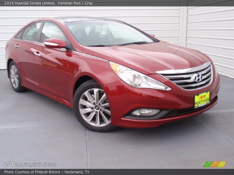 Venetian Red / Gray 2014 Hyundai Sonata Limited