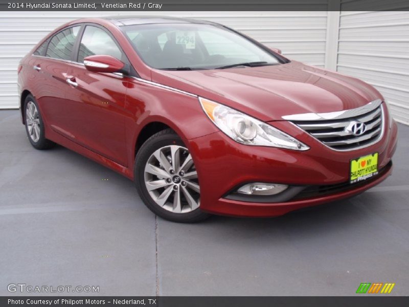 Venetian Red / Gray 2014 Hyundai Sonata Limited