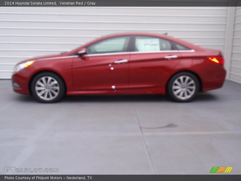 Venetian Red / Gray 2014 Hyundai Sonata Limited