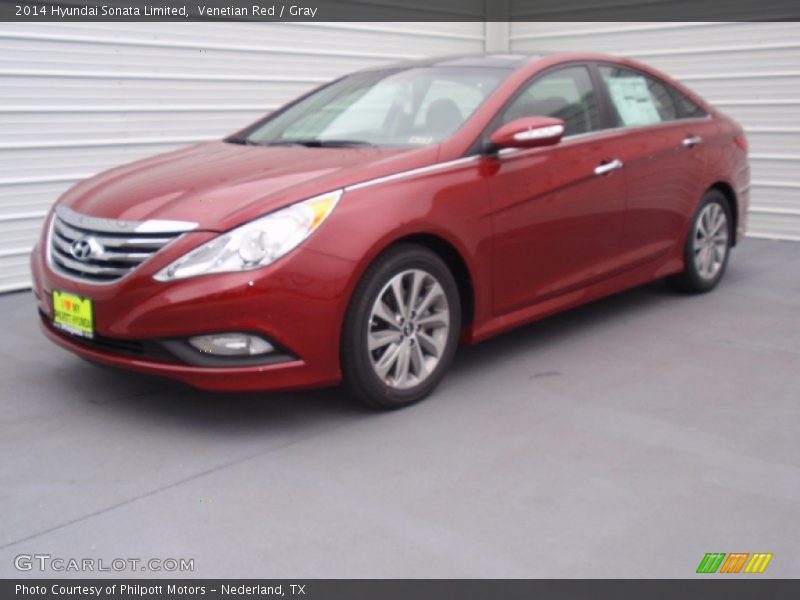 Venetian Red / Gray 2014 Hyundai Sonata Limited