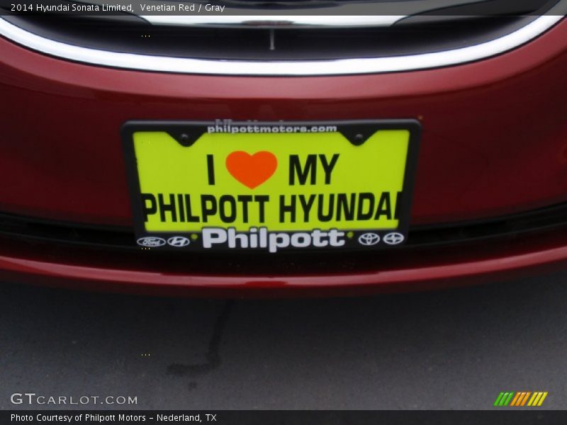 Venetian Red / Gray 2014 Hyundai Sonata Limited