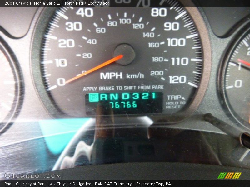 Torch Red / Ebony Black 2001 Chevrolet Monte Carlo LS