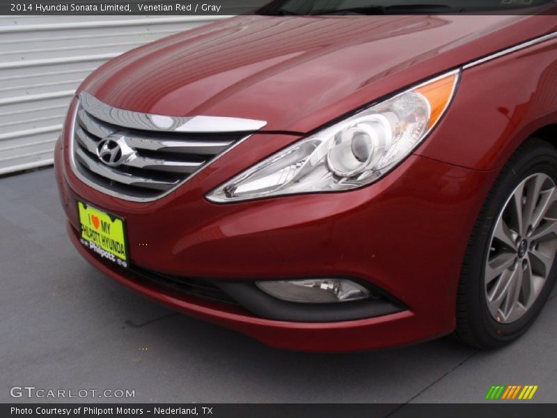 Venetian Red / Gray 2014 Hyundai Sonata Limited