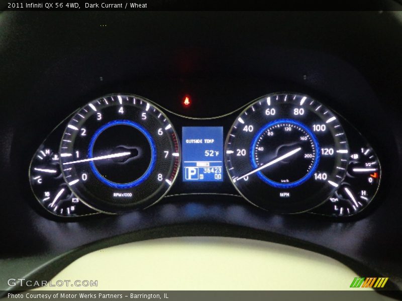 Dark Currant / Wheat 2011 Infiniti QX 56 4WD