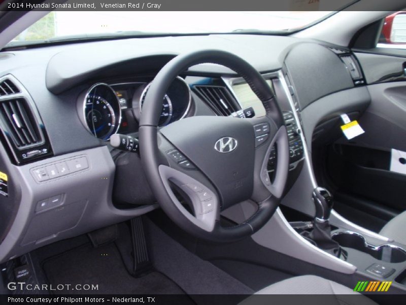 Venetian Red / Gray 2014 Hyundai Sonata Limited