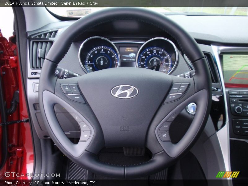 Venetian Red / Gray 2014 Hyundai Sonata Limited