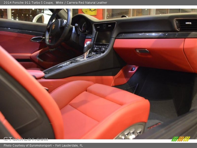 White / Carrera Red Natural Leather 2014 Porsche 911 Turbo S Coupe