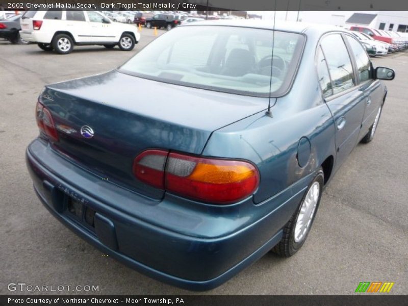 Dark Tropic Teal Metallic / Gray 2002 Chevrolet Malibu Sedan