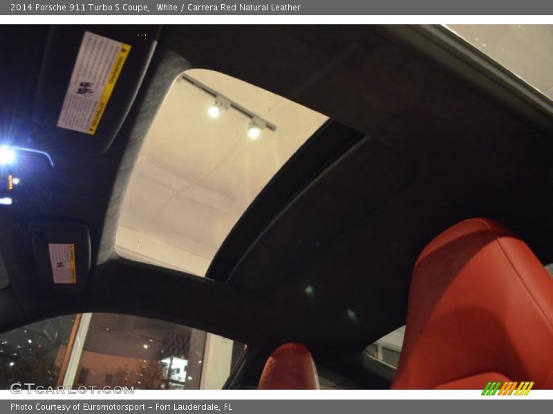 White / Carrera Red Natural Leather 2014 Porsche 911 Turbo S Coupe