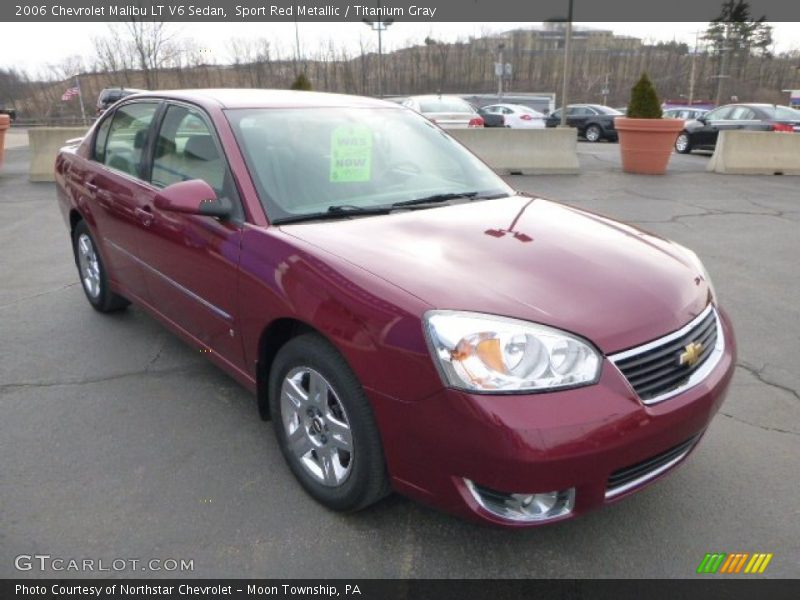 Sport Red Metallic / Titanium Gray 2006 Chevrolet Malibu LT V6 Sedan