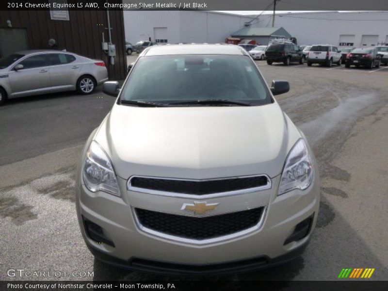 Champagne Silver Metallic / Jet Black 2014 Chevrolet Equinox LS AWD