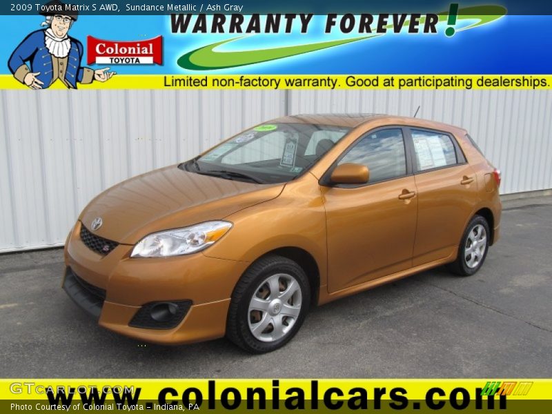 Sundance Metallic / Ash Gray 2009 Toyota Matrix S AWD