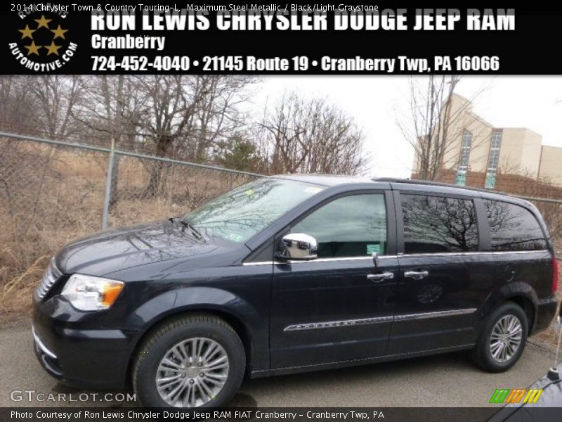 Maximum Steel Metallic / Black/Light Graystone 2014 Chrysler Town & Country Touring-L