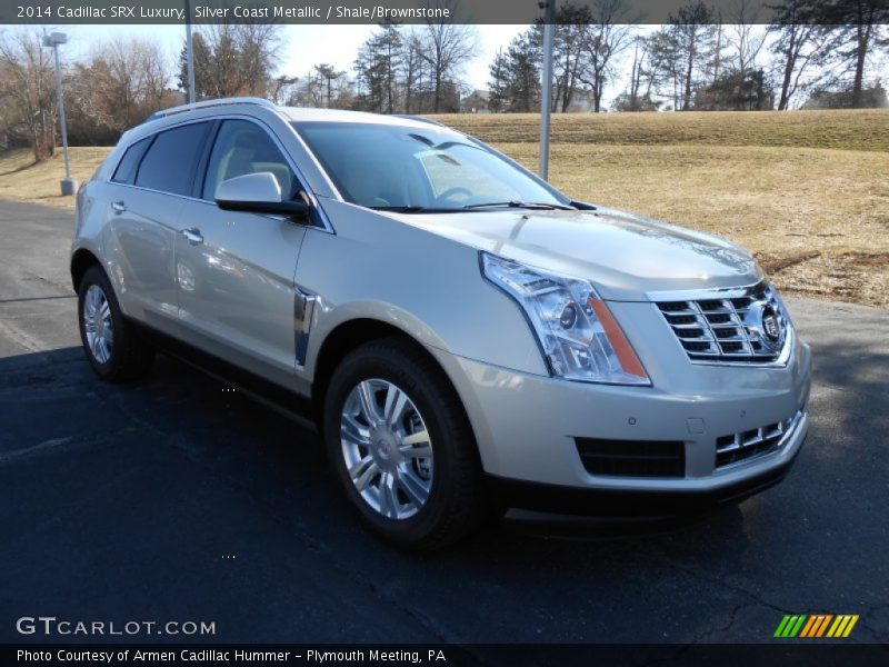 Silver Coast Metallic / Shale/Brownstone 2014 Cadillac SRX Luxury