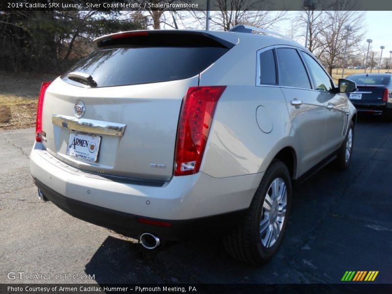 Silver Coast Metallic / Shale/Brownstone 2014 Cadillac SRX Luxury