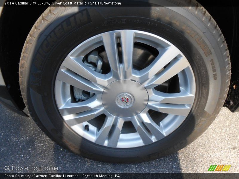 Silver Coast Metallic / Shale/Brownstone 2014 Cadillac SRX Luxury