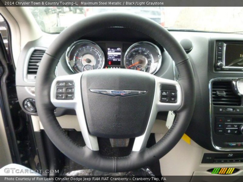Maximum Steel Metallic / Black/Light Graystone 2014 Chrysler Town & Country Touring-L