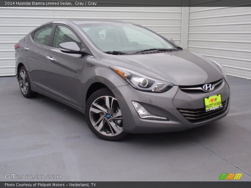Gray / Gray 2014 Hyundai Elantra Limited Sedan
