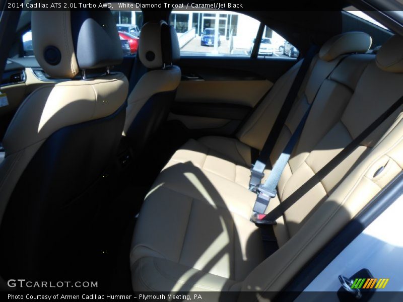 White Diamond Tricoat / Caramel/Jet Black 2014 Cadillac ATS 2.0L Turbo AWD