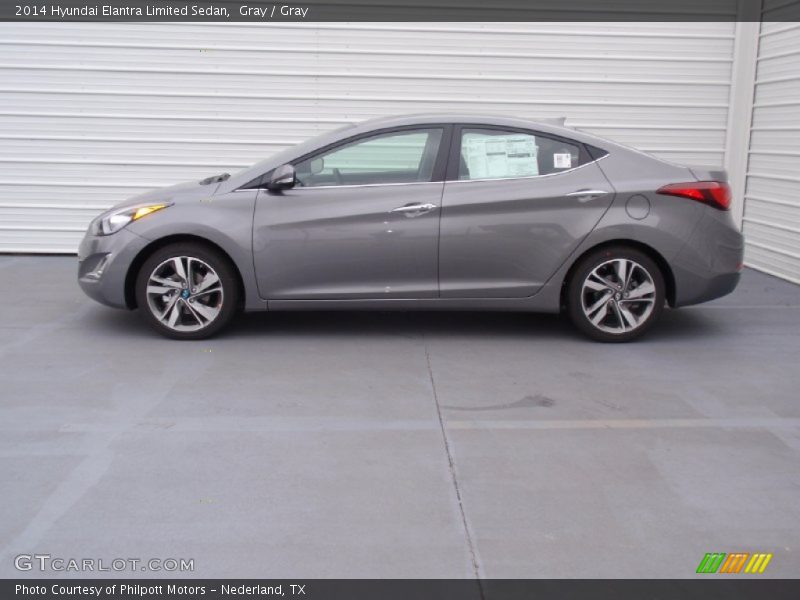 Gray / Gray 2014 Hyundai Elantra Limited Sedan