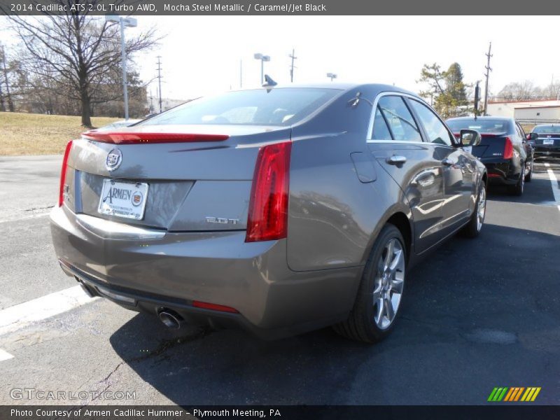 Mocha Steel Metallic / Caramel/Jet Black 2014 Cadillac ATS 2.0L Turbo AWD