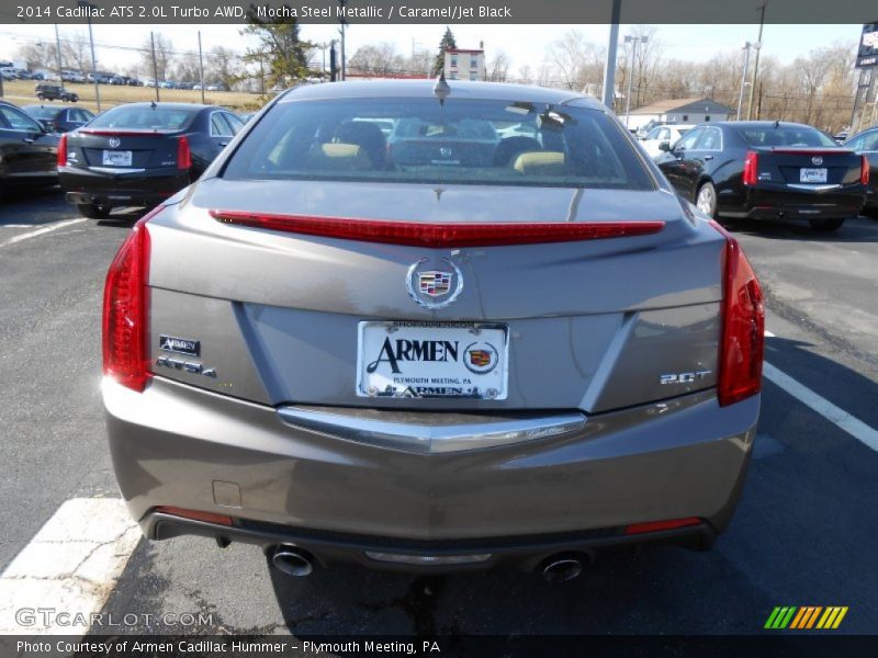 Mocha Steel Metallic / Caramel/Jet Black 2014 Cadillac ATS 2.0L Turbo AWD