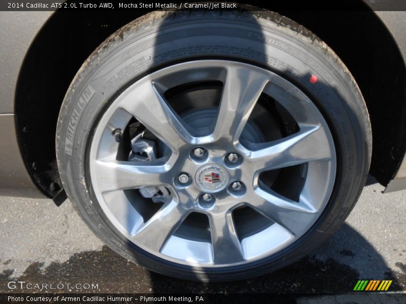 Mocha Steel Metallic / Caramel/Jet Black 2014 Cadillac ATS 2.0L Turbo AWD
