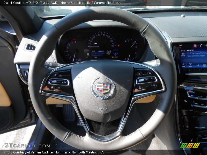 Mocha Steel Metallic / Caramel/Jet Black 2014 Cadillac ATS 2.0L Turbo AWD