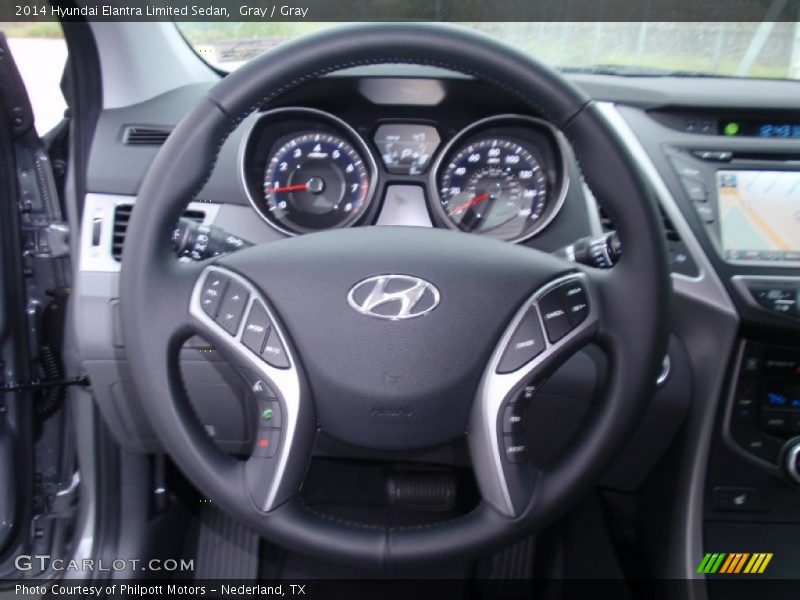 Gray / Gray 2014 Hyundai Elantra Limited Sedan