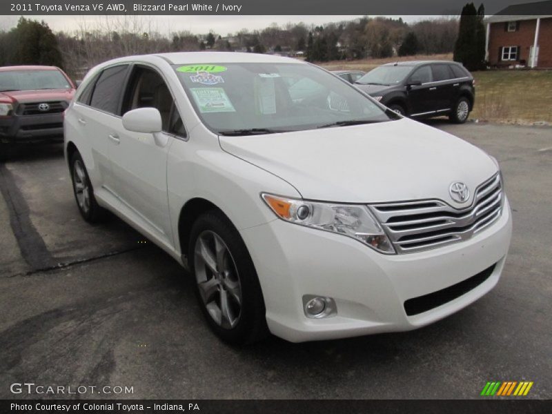 Blizzard Pearl White / Ivory 2011 Toyota Venza V6 AWD