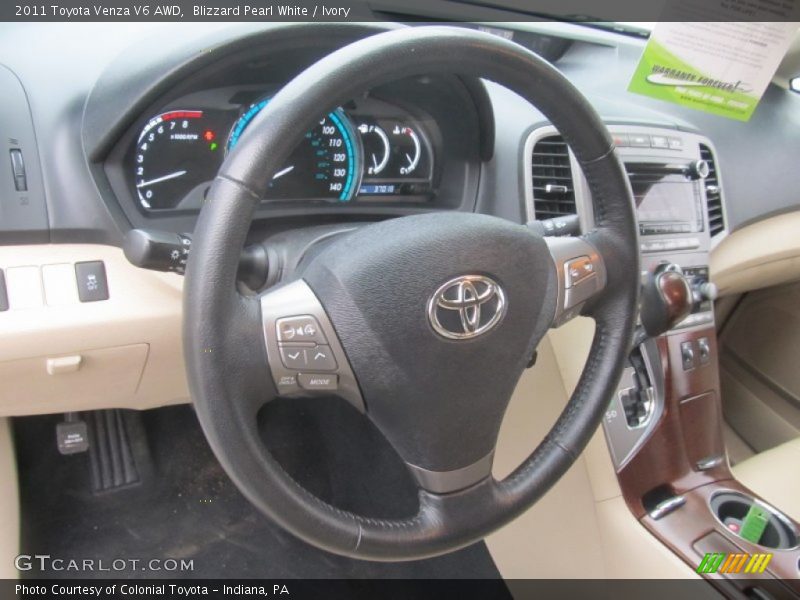 Blizzard Pearl White / Ivory 2011 Toyota Venza V6 AWD