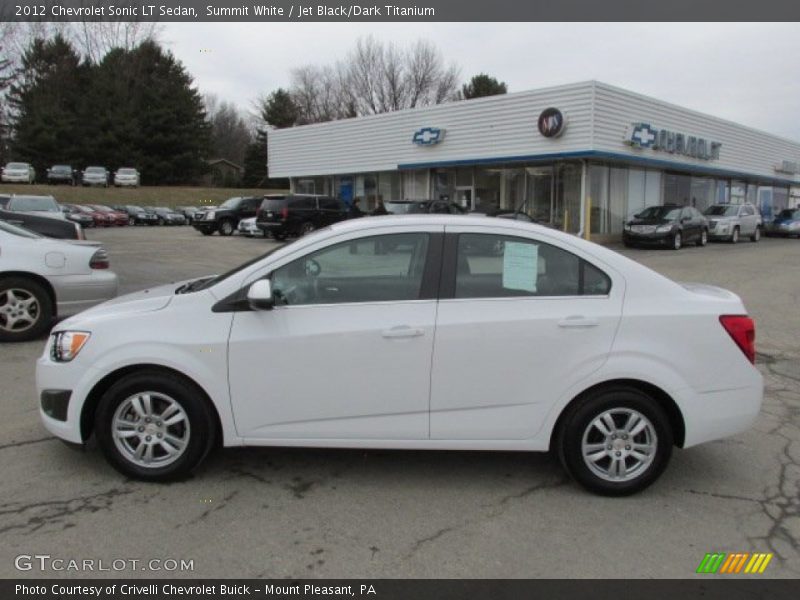Summit White / Jet Black/Dark Titanium 2012 Chevrolet Sonic LT Sedan