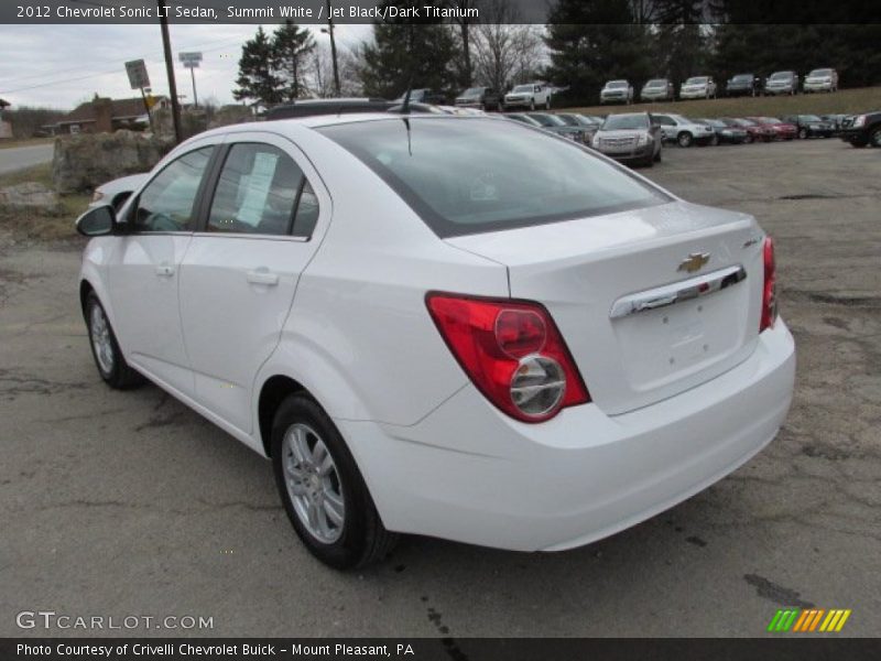 Summit White / Jet Black/Dark Titanium 2012 Chevrolet Sonic LT Sedan