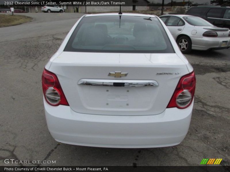 Summit White / Jet Black/Dark Titanium 2012 Chevrolet Sonic LT Sedan
