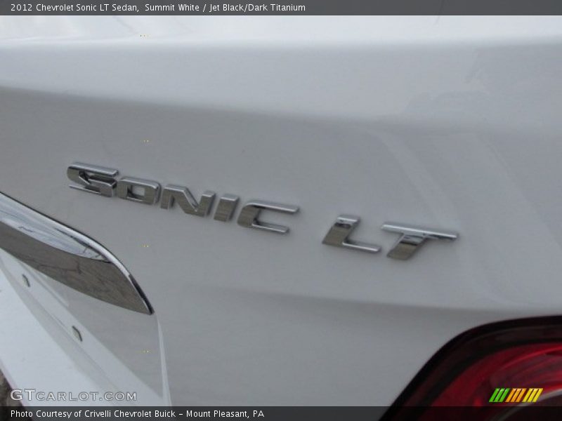 Summit White / Jet Black/Dark Titanium 2012 Chevrolet Sonic LT Sedan