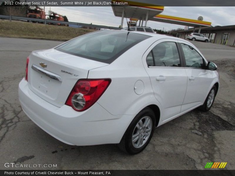 Summit White / Jet Black/Dark Titanium 2012 Chevrolet Sonic LT Sedan