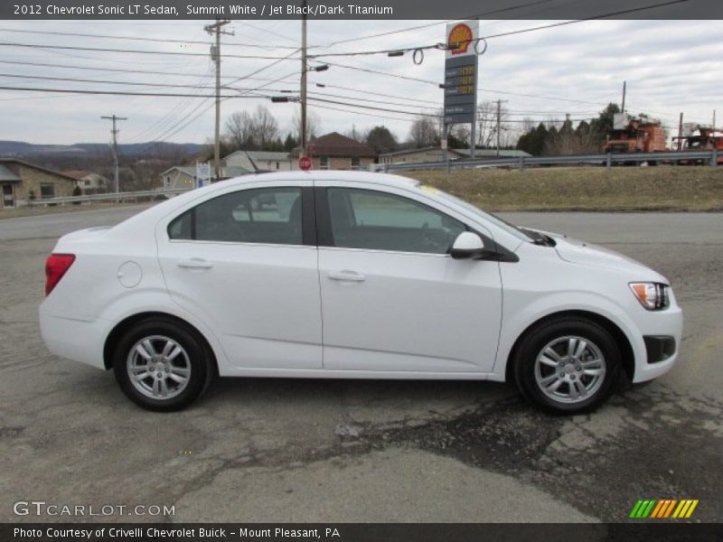 Summit White / Jet Black/Dark Titanium 2012 Chevrolet Sonic LT Sedan