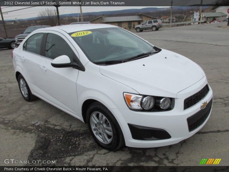 Summit White / Jet Black/Dark Titanium 2012 Chevrolet Sonic LT Sedan