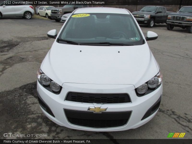 Summit White / Jet Black/Dark Titanium 2012 Chevrolet Sonic LT Sedan