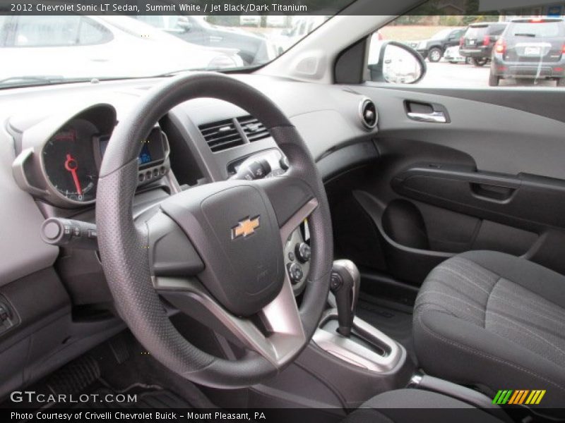 Summit White / Jet Black/Dark Titanium 2012 Chevrolet Sonic LT Sedan