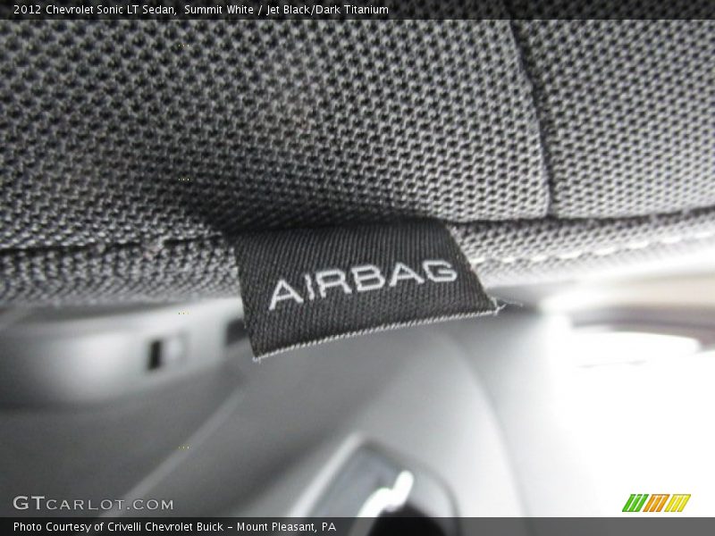 Summit White / Jet Black/Dark Titanium 2012 Chevrolet Sonic LT Sedan