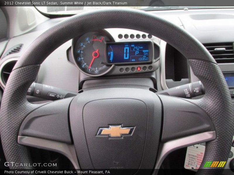 Summit White / Jet Black/Dark Titanium 2012 Chevrolet Sonic LT Sedan