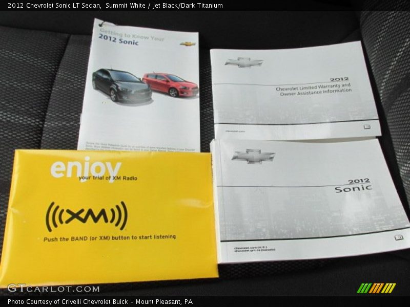 Summit White / Jet Black/Dark Titanium 2012 Chevrolet Sonic LT Sedan