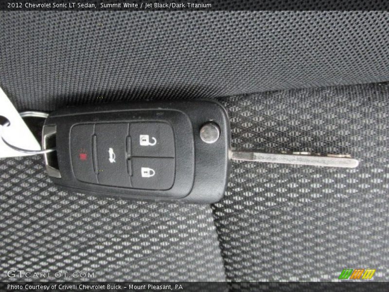 Summit White / Jet Black/Dark Titanium 2012 Chevrolet Sonic LT Sedan