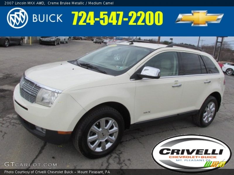 Creme Brulee Metallic / Medium Camel 2007 Lincoln MKX AWD