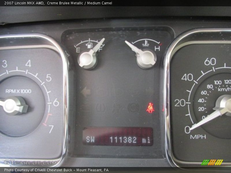 Creme Brulee Metallic / Medium Camel 2007 Lincoln MKX AWD