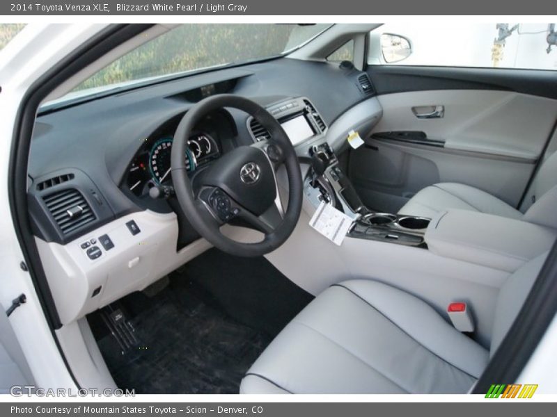 Blizzard White Pearl / Light Gray 2014 Toyota Venza XLE
