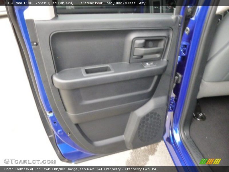 Blue Streak Pearl Coat / Black/Diesel Gray 2014 Ram 1500 Express Quad Cab 4x4